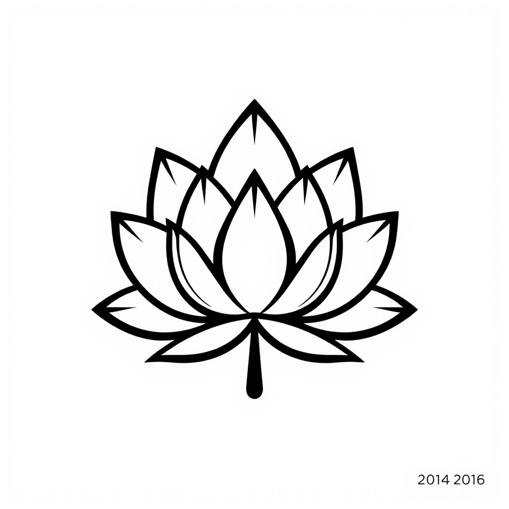 Icon representing a blooming lotus flower for beginners